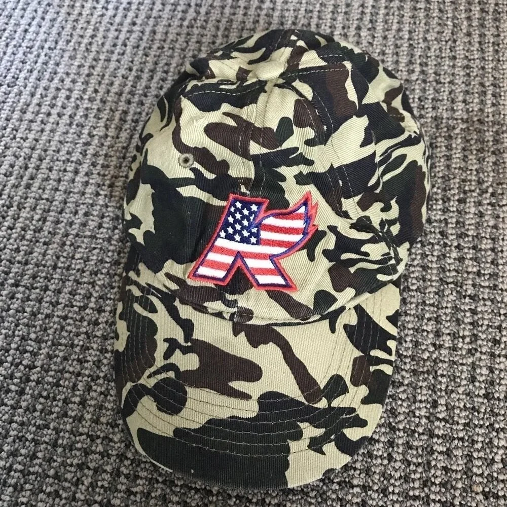 Kalamazoo Wings Hockey Adjustable Patriot Camouflage Hat By BigX
